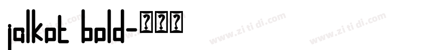 jalkot bold字体转换